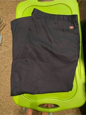 Red Kap 54 x 30 Men's Navy Work Chinos with Classic Straight Fit